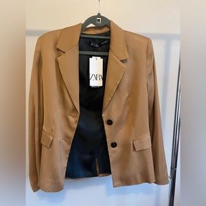 Brown blazer from Zara, M